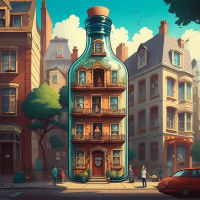 Illustration bottle - Image 1