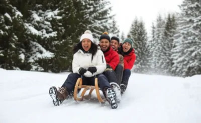 Illustration tobogganing - Image 1