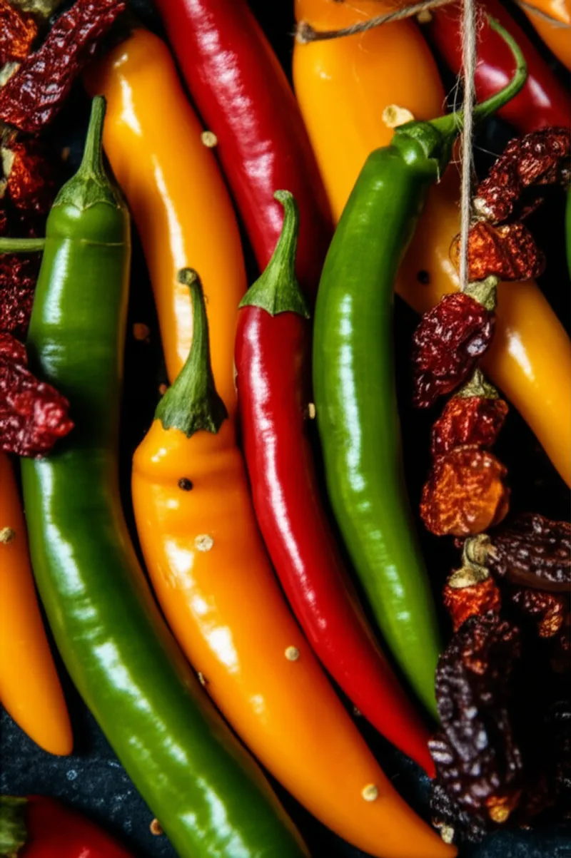 Ilustración visual de la palabra "chiles" - Chiles, chiles picantes