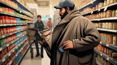 Illustration shoplift - Image 1