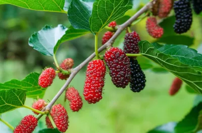 Illustration mulberries