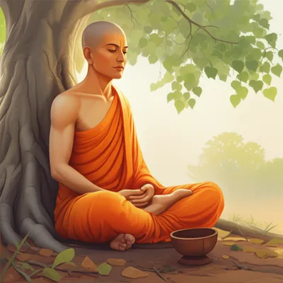 Illustration monk - Image 1