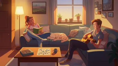 Illustration cohabiting