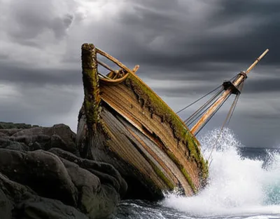 Illustration shipwreck