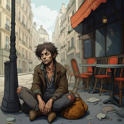 Illustration clochards