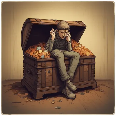 Illustration cheapskate - Image 1