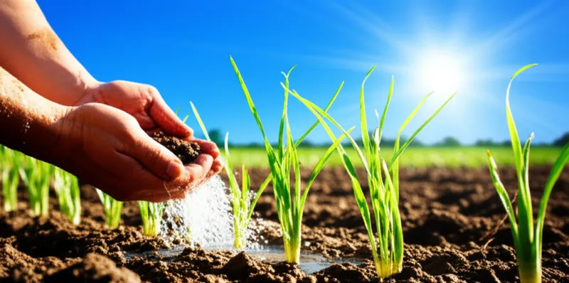 Visual illustration for the word "cultivates" - To grow plants, notably crops