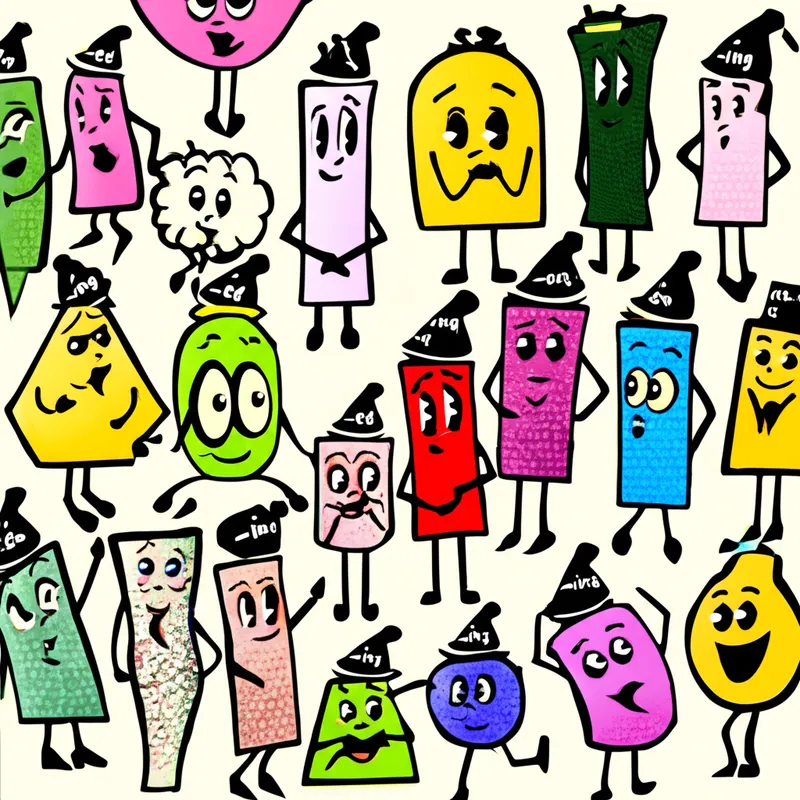 Illustration visuelle du mot « participial » - Participe