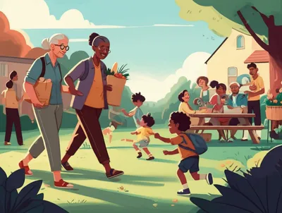 Illustration neighborhood - Image 1