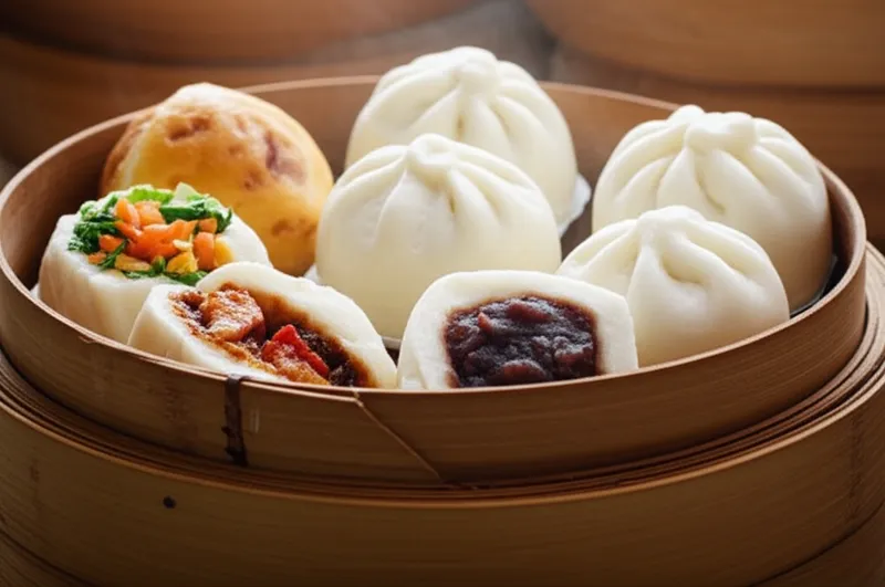 Hình ảnh minh họa cho từ "bao" - Bánh bao.
