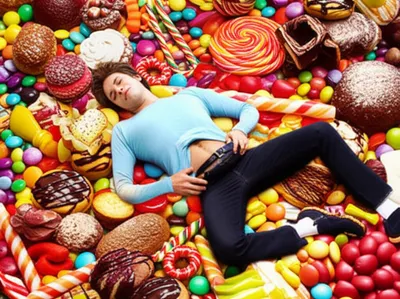 Illustration overindulging