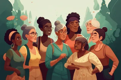 Illustration womanhood