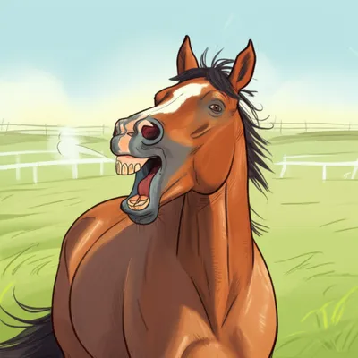 Illustration neighing