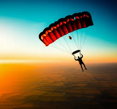 Illustration parachuting