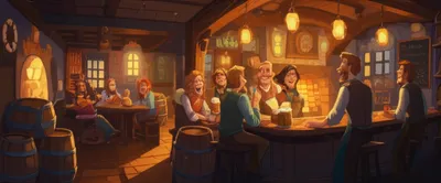 Illustration beerhouse