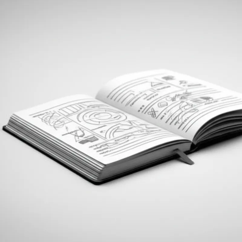 Visual illustration for the word "notebook" - A book in which notes or memoranda are written.