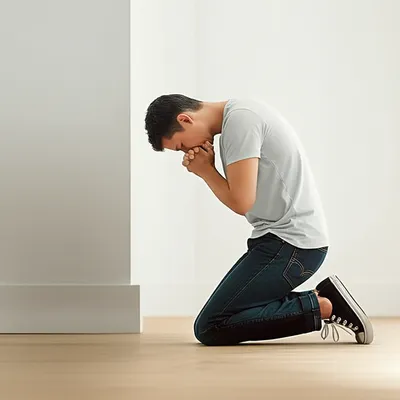 Illustration kneeling - Image 1