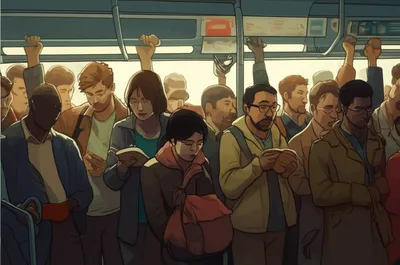 Illustration commuters - Image 1