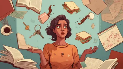 Illustration scatterbrain