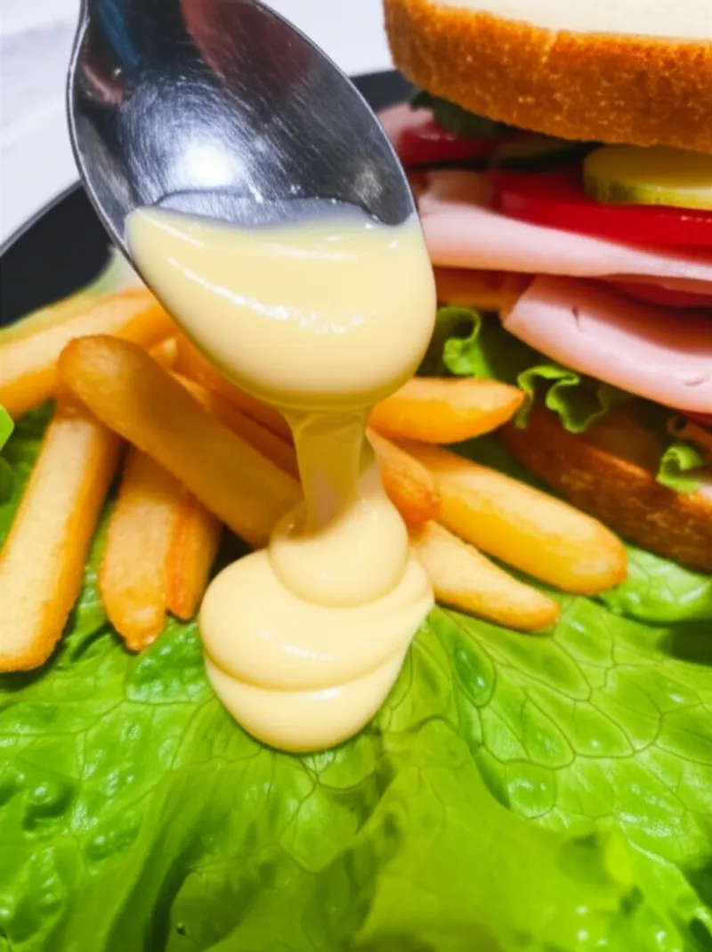 Ilustración visual de la palabra "mayonnaise" - Mayonesa