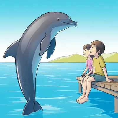 Illustration dolphins - Image 1