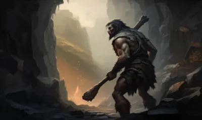 Illustration troglodyte