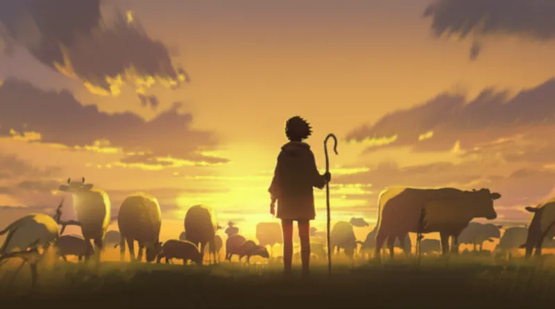 Ilustración visual de la palabra "herdsman" - Pastor