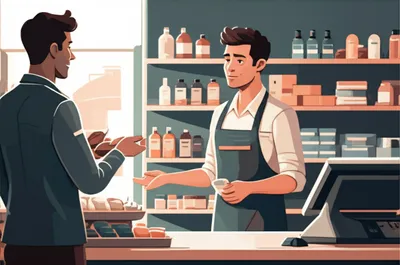 Illustration shopkeeper