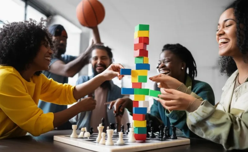 单词"games"的视觉插图 - 游戏，比赛
