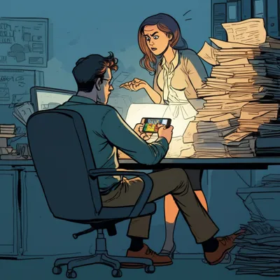 Illustration shirking - Image 1