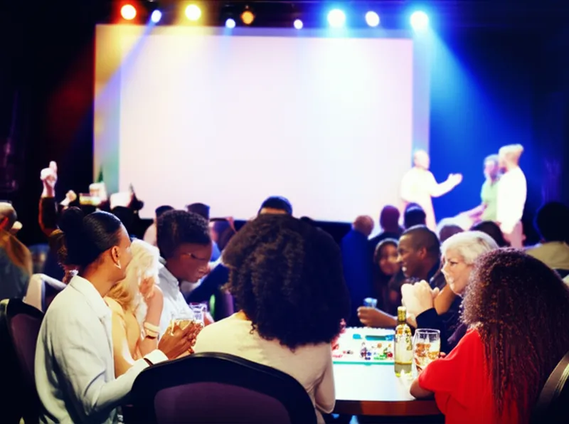 توضيح مرئي للكلمة "entertainment" - ترفيه، تسلية