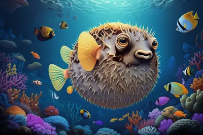 Illustration globefish