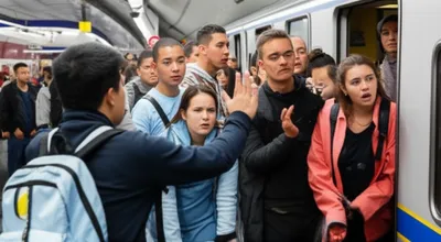 Illustration shoving - Image 1