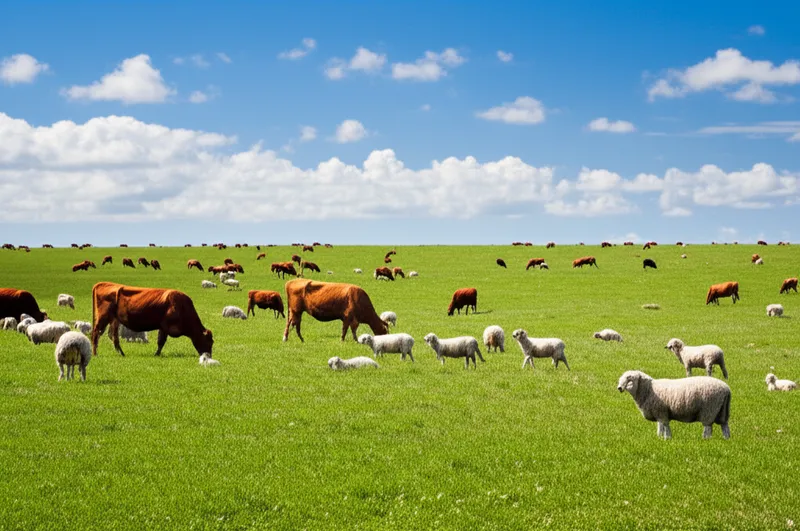 "ranch" शब्द का दृश्य चित्रण -  ranch, पशु फार्म