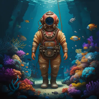 Illustration frogman - Image 1