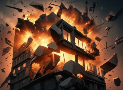 Illustration exploding