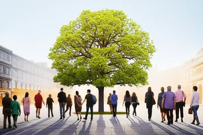 Illustration congregated