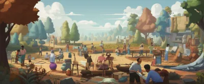 Illustration populated