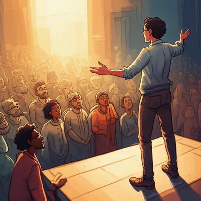 Illustration exhorting - Image 1