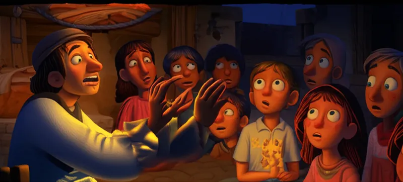 的视觉插图 tel: 故事，讲述，传说
 - 图片 1