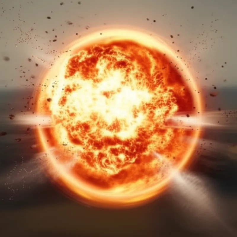 Visual illustration for the word "fireballs" - A ball of fire, especially one associated with an explosion.