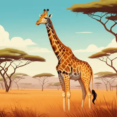Illustration giraffes