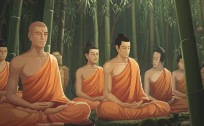 Illustration monks - Image 1