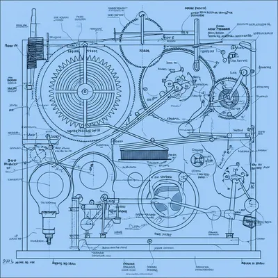 Illustration blueprinted - Image 1