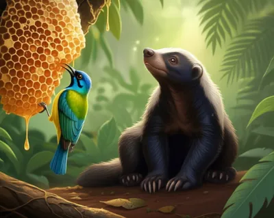 Illustration honeyguide