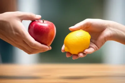 单词"exchange"的视觉插图 - 交换，互换
