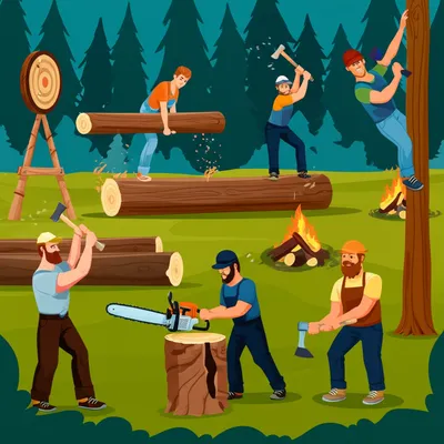 Illustration woodsmen - Image 1