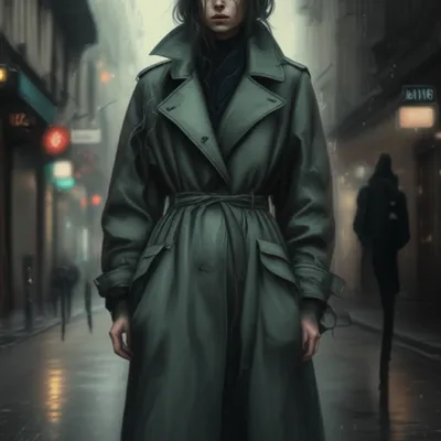 Illustration trenchcoat