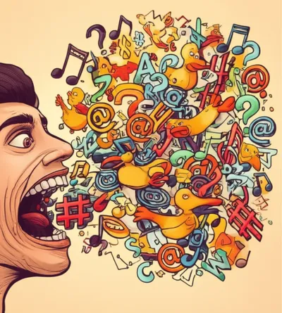 Illustration blabbering