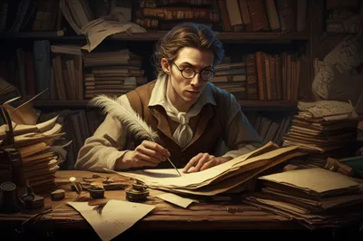 Illustration amanuensis - Image 1